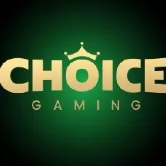 โลโก้ Choice Gaming ตัวอักษรสีทองพร้อมมงกุฎ