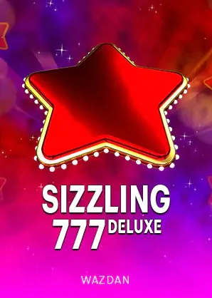 ภาพปกเกม Sizzling 777 Deluxe รูปดาวสีแดงกับเลขเจ็ด